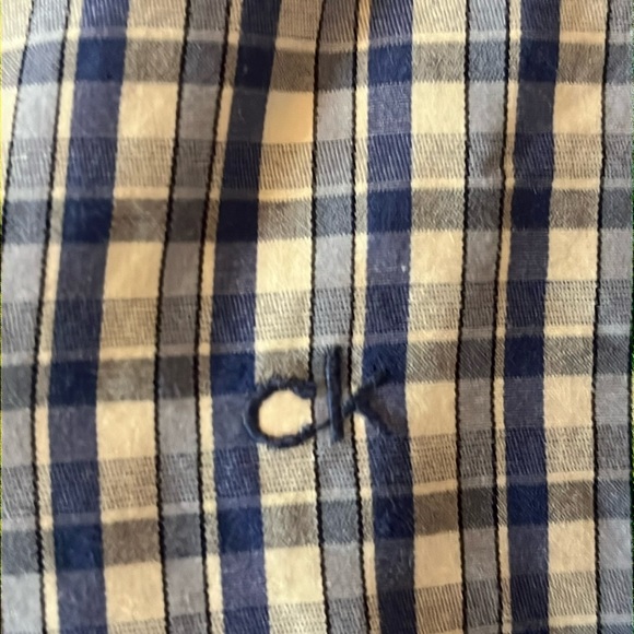 Calvin Klein Button Down blue checkered  Sz XL - Picture 3 of 12